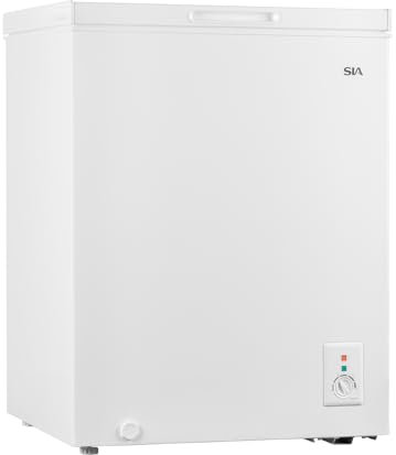 SIA SCF150WE Freestanding 142L White Chest Freezer With Wire Basket, 63.6cm Wide, Temperature Control, E Rated, 2 Years Parts And Labour Guarantee