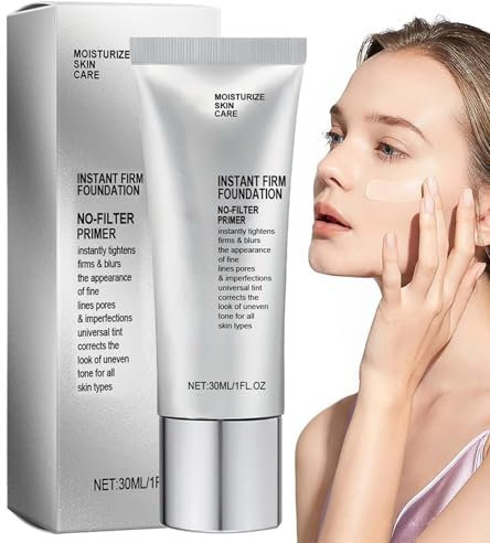 Instant Face Tightener No-Filter Primer - Skin Tightening, Blurring, and Shine Control for All Skin Types - Perfect Base for Flawless Makeup