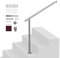 VEVOR Barandilla de Escalera 80 cm Pasamanos de Escalera para Escalones Exteriores de Acero Inoxidable Montaje en Pared y Suelo con Kit de Instalación para Personas Mayores, Porche, Terraza, Plata