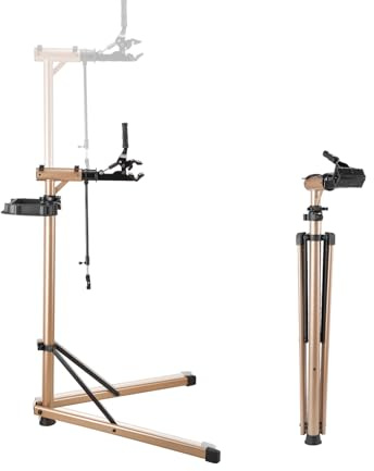 VEVOR Supporto per Riparazione Bici 940 x 795 x 1700 mm Supporto da Lavoro per Bici Resistente, Carico Nominale di 49,9 kg con Altezza Regolabile 1025 a 1510 mm e Ampio Vassoio Portautensili