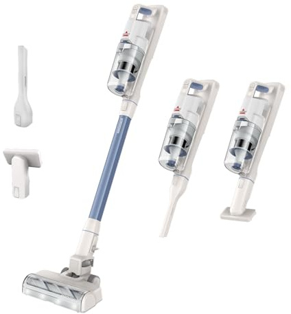 Bissell PowerClean, aspiradora, Motor de 200 W, Luces LED, Rodillo antienredos, Aspirador 3 en 1, diseño autoportante, Filtro HEPA, batería extraíble de 2000mAh, 40min, 4261N