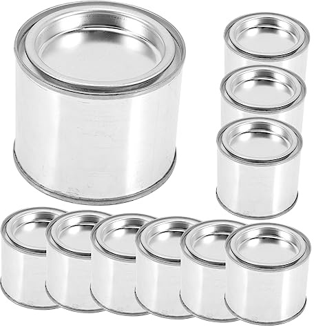 Operitacx 10pcs Metal Paint Can Storage Tin Craft Storage Airtight Can for Oil Paint