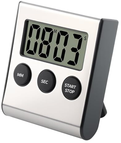 Kurzzeitwecker Küche, Eieruhr Digital Magnetisch Kurzzeitmesser Küchentimer Digital Kitchen Timer Mini-Wecker Küchengeräte Countdown-Uhr bis 99min/59s, Große Ziffern Hängend für Kochen Studium