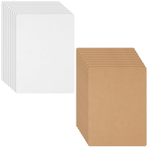 100 Piezas Tarjetas de Papel Kraft A6, 10 X 15 CM(6×4in), A6 Cartulinas Blancas Marrones, para Estudio, Mensaje, Invitaciones, DIY Regalo, Impresión Arte y Manualidades, Autodiseño