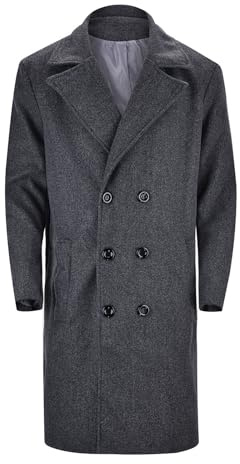 Manteau Homme Hiver Laine Caban Duffle Parka Cachemire Cardigan Outwear Gabardine Veste Grande Taille Pardessus Automne Trench Coat