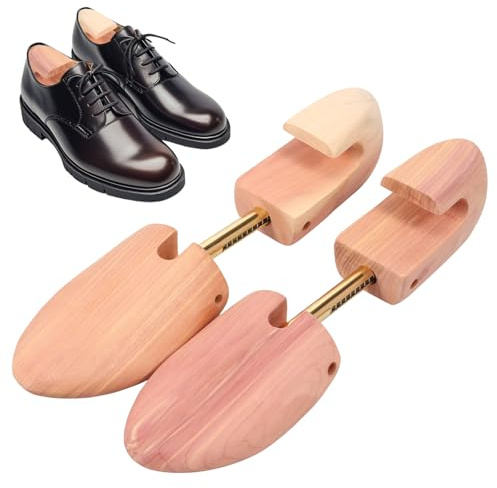 BAODBF Lot de 2 embauchoirs en bois de cèdre - Extenseurs de chaussures - Nourrissant et désodorisant - Pour homme et femme - Tailles 34 à 50 (L)