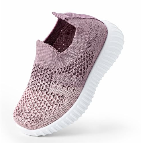 LACOFIA Zapatillas Transpirable Bebé Niña Niño Zapatos Primeros Pasos Verano Antideslizantes Calzado Deportivo Ligero de Entrada Fácil Morado 19/20