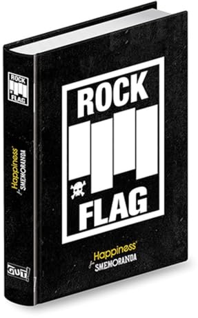 OISE ART STORE Trade Shop - Diario Smemoranda Happiness Pocket 10 Mesi Nero Rock Flag Scuola Media
