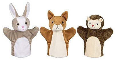Ameisenkeks ® Set di 3 marionette goki, scoiattoli, coniglio e riccio