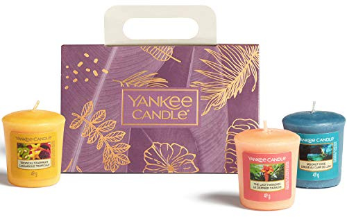 Yankee Candle The Last Paradise | 3 bougies votives parfumées | Idéal pour la fête des Mères - Coffret cadeau