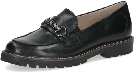 Caprice Damen Slipper aus Leder mit Zierschnalle, Schwarz (Black Nappa), 40 EU