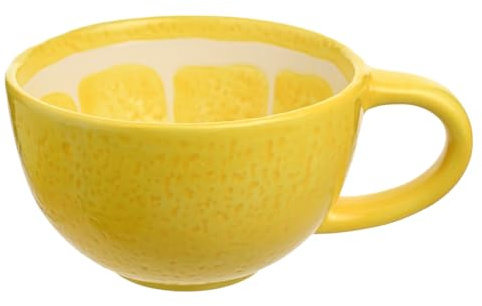 Widdop and Co Hestia - Lemon Slice Mug - Ceramic Novelty Drinking Cup for Tea, Coffee & Cold Drinks - 330ml / 11.15 oz.