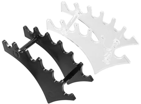 WRITWAA Organizzatore per Pennelli Make Up in Plastico 2 Pezzi 6 Scomparti Resistente e Versatile Supporto per Pennelli per Tavolo da Trucco e Scrivania
