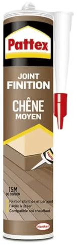 Stuc élastique pour joints en chêne clair, pour plinthes, cadres et joints de dilatation en intérieur (1 x 280 ml)