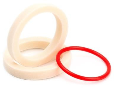 Violiica Esponja absorbente de aceite para anillo de choque de horquilla delantera, sello de espuma de 32/34/35/36 mm con círculo rojo, esponja importada de alta densidad para lubricación y protección