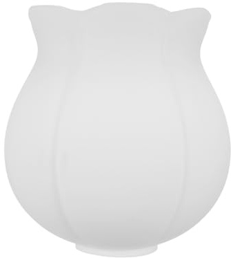 Alipis Paralume in Vetro Soffiato a Forma di Fiore Bianco 140X150 MM per Lampada a Sospensione e da Tavolo Copriparalume Decorativo a Petalo Bordo Floreale per Illuminazione Interna