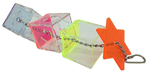 Elnwnnkc Comedero Colgante de Juguete para forrajeo de Loros para Crecimiento de la Inteligencia de Las Aves Diseño de 3 Caja de acrílico Columpio de Juguetes Accesorios para jaulas Alimentador de