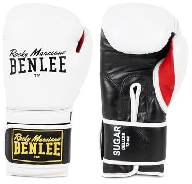 BENLEE Boxhandschuhe aus Leder Sugar Deluxe White 14 oz