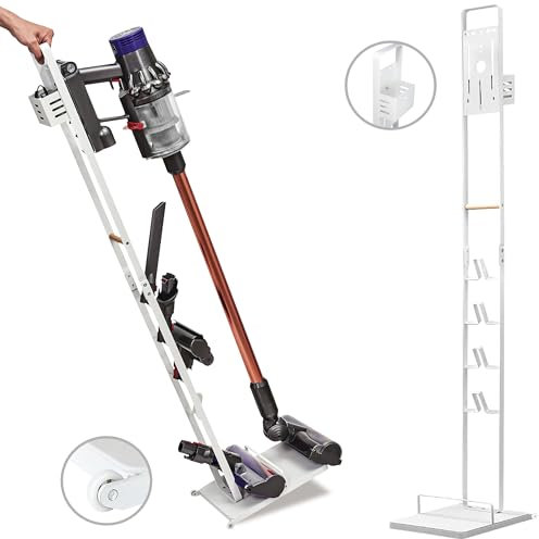 BRIAN & DANY Staubsaugerhalter, Ständer für Dyson V15 V12 V11 V10 V8 V7 V6, Halterung für Dyson Akkusauger & Zubehör, Weiß