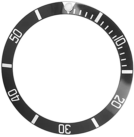 Jenngaoo Reloj Bisel Insertar, Reloj de Aluminio Profesional Bisel Insertar Números Marcadores Reloj de Pulsera Reemplazo Reloj Bisel Insertar Anillo Accesorio(Negro)