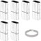 Armband Verschlüsse Magnetic Endkappen zur Schmuckherstellung in Edelstahl Rectangle für Lederseil Halskette Lederband Schnalle Bohrung: 12x6mm Silber