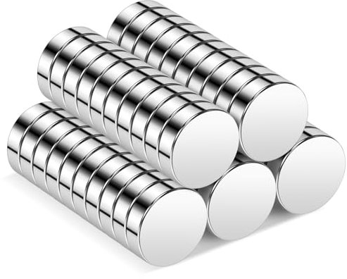 Wzone 10x3mm Kleine Magnete Stark, 50 Stück Mini Magnete Kühlschrank Rund Neodym Magnet für Handwerk, Zuhause, Büro, Foto, Karte und DIY