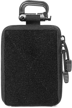 ZONADAH Molle - Bolsa de primeros auxilios Molle EDC para uso diario, bolsa de utilidad, organizador médico, bolsa de almacenamiento para camping, senderismo, mochileros, color negro, Black