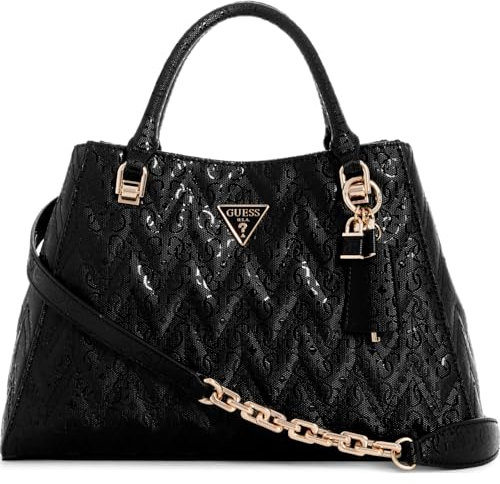 GUESS Damen Adelard Girlfriend Satchel Ranzen, Schwarz