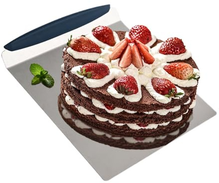 Elevador de tartas, espátula de acero inoxidable resistente, mango antideslizante, perfecto para levantar pasteles, pasteles, pasteles, servidores de tartas de boda, herramientas de cocina para
