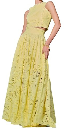 Conjunto de vestido de 2 piezas para mujer, camiseta sin mangas con cordones y falda elástica con cintura elástica, ropa de descanso, elegante vestido largo de dos piezas, ropa de calle, trajes de