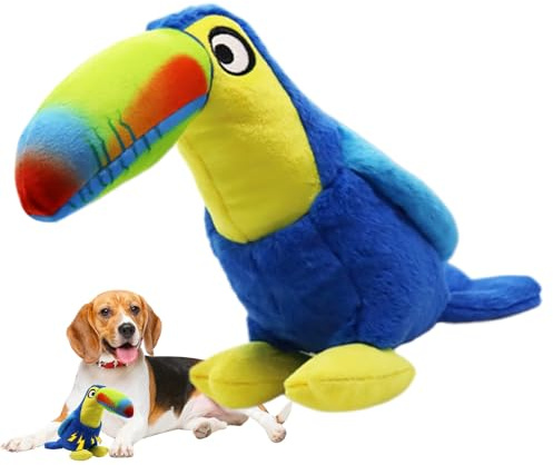 Plyschhundleksaker – pipiga leksaker | hund t0ys | färgglad plysch D0g-leksak, roliga fyllda fåglar hundar T0ys, fylld valpleksak – interaktiv träning valp T0y och plysch interaktiva husdjur T0y