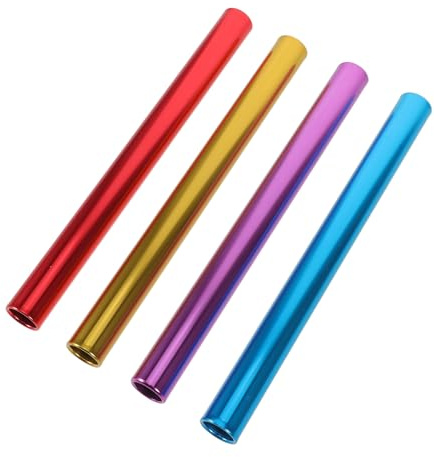 ibasenice 4piezas Bastones para Relevos De Aleación De Aluminio Multicolores Ligeros para Carreras De Pista y Entrenamiento Barras De De Competición Escolar
