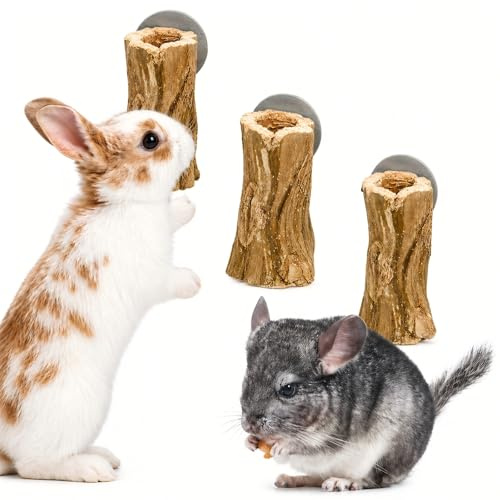 Fyhqwf 3 PièCes BâTonnets à MâCher pour Lapin - Lapin à MâCher Jouets - Jouet Hamster - Snacks à Croquer pour Lapins, Cobayes, Chinchillas, Hamsters, Gerbilles Et Autres Petits Animaux