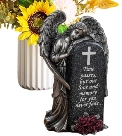 Ängelfigurer Skulptur Gravstensornament