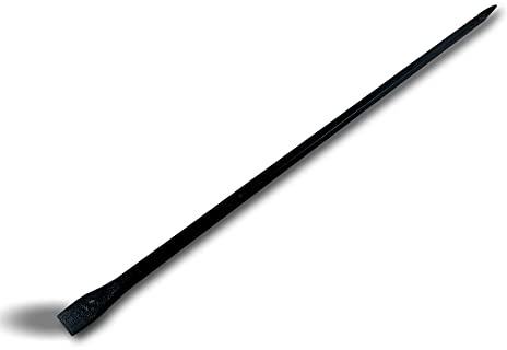 Smidesjärnspinnstång | liten modell 125 cm | mycket hög hållfasthet | 1 platt spets och 1 spetsig spets | spak för att lyfta och flytta | gräva borrkronor lossna av | Kibros BARAM125