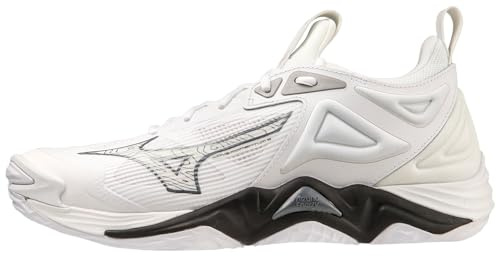 Mizuno Wave Momentum 3 Women's Volleyball Shoe | Womens Volleyball Footwear | White-Black | US Womens 7