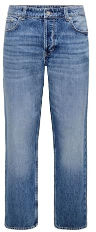 ONLY & SONS Onsfade Loose Box Tai DNM Cbo Noos Jeans pour Homme, Denim Bleu médium, 30W / 30L