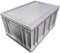 Wirth – Eurobox mit Deckel aus Kunststoff - 60x40x31 cm - für Industrie, Gewerbe, Haushalt – Grau - Made in Germany