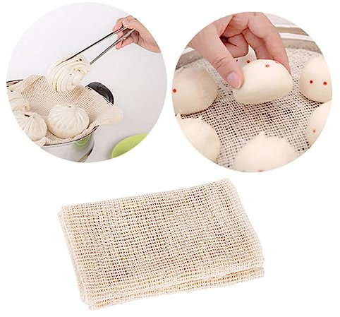 Paño de Vapor de Algodón para Vaporera Reutilizable Antiadherente Beige