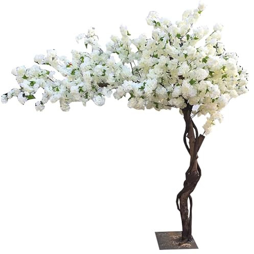 QICBYING Árboles Artificiales De Cerezo En Flor, Grandes Árboles De Flor De Cerezo Artificiales, Árbol De Flores De Durazno De Simulación, Plantas De Jardín, Flores Falsas De Simulación(1.5 * 1m)