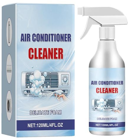 Spray Nettoyant Pour Climatisation Mobile Split, 120 Ml Spray Moussant Sans Rinçage Bombe De Nettoyage Pour Climatiseur De Voiture Maison Auto