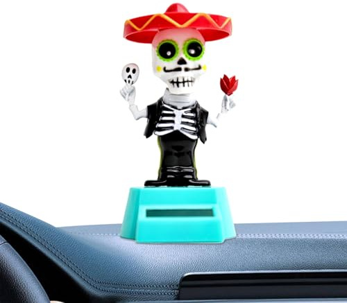 Giocattoli danzanti - Figura Teschio oscillante, Ornamento cruscotto Auto, Decorazione del davanzale della Finestra acchiappasole | per Home Office, scrivania Display Soggiorno, Camera