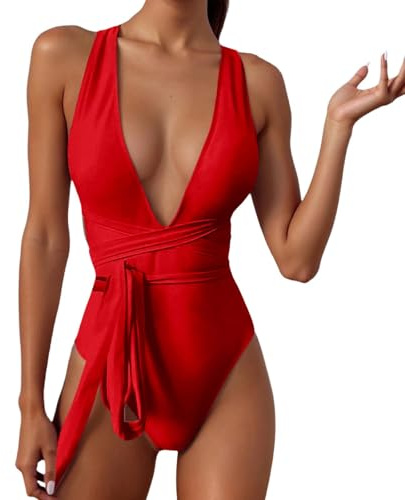 Maillot de Bain Femme 1 pièce Gainant Ventre Plat Amincissant Chic Sexy Vintage élégant Dos Nu Push up rembourré Plage été A58