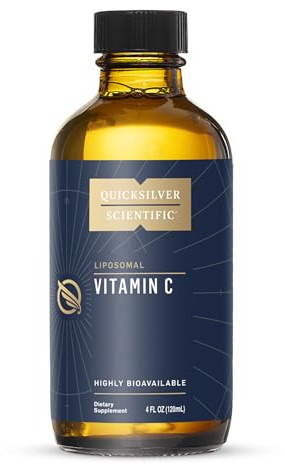Quicksilver Scientific Liposomal Vitamin C - 1000mg Buffered Liquid Vitamin C Supplement - Immune + Antioxidant Support - Liposomes for Superior Absorption - Vegan + Non-GMO (4oz / 120ml)