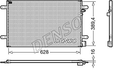 DENSO Condensatore, Climatizzatore DCN02037 Compatibile con: AUDI A6 Allroad C6, A6 C6, A6 C6 Avant