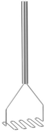 HENDI Kartoffelstampfer, Gemüsestampfer, Geschirrspülmaschinengeeignet, 200x130x(H)610mm, Edelstahl