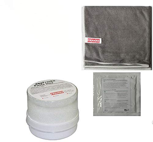 Franke Panno in microfibra antibatterico + pasta inox - pulisce sgrassa lucida acciaio inox di lavelli - piani cottura - cappe aspiranti e molto altro