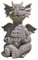 Holmeey Gartendrachen Figuren Deko, Drachen Buddha Kunst Skulpturen, Harz Drachen Statue, Zen Yoga Drache Hausgarten Dekoration für Outdoor Hinterhof Veranda