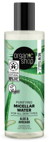Organic Shop Avocado and Aloe Skincare Purifying Micellar Water, 150 ml