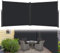 JNGLGO Doppel Seitenmarkise Ausziehbar Sichtschutz Sonnenschutz Markise Windschutz Seitenrollo Seitenwandmarkise für Balkon Terrasse Garten, 160 x 600 cm, Anthrazit